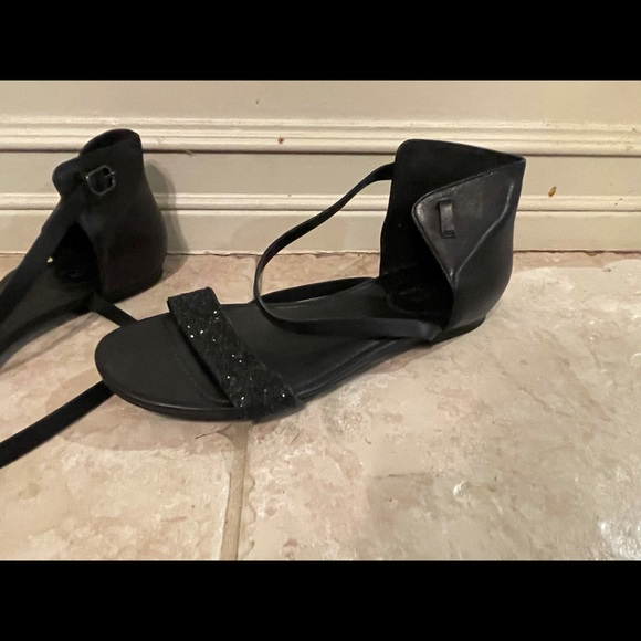 Cole Haan by Maria Sharapova ‘Air Catalina’ black glitter sandals sz 8 - Picture 2 of 9